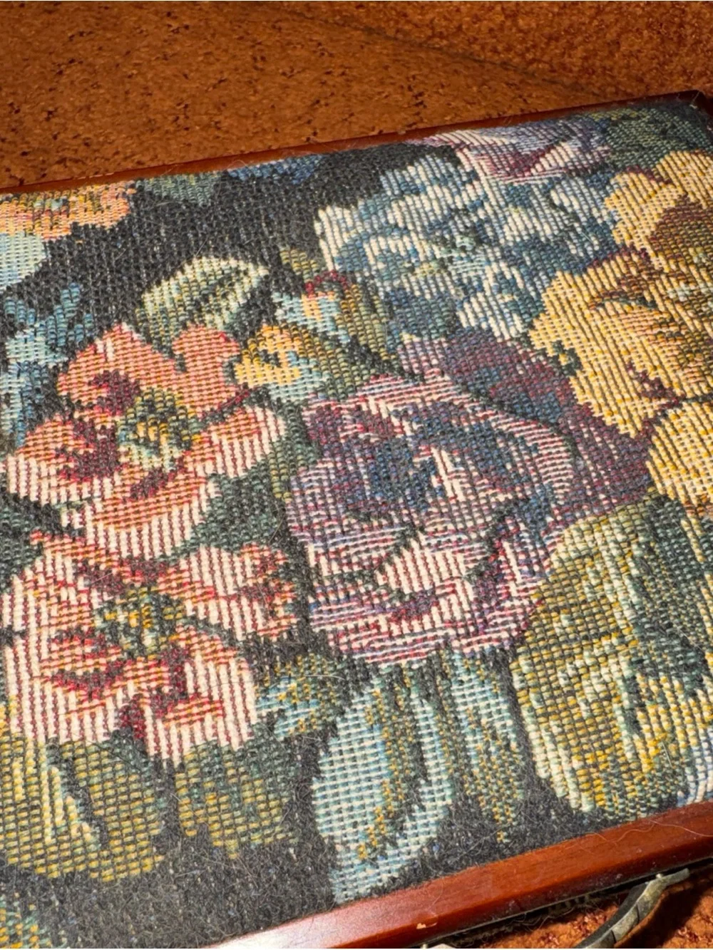Floral Tapestry Jewelry Organizer Box in Multicolor